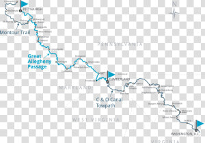 Greater Allegheny Passage Trail Map  HD Png Download