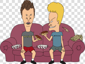 Beavis And Butthead On A Sofa Clip Arts   Beavis And Butthead Png  Transparent Png