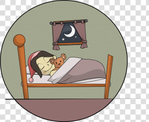 Sleeping Girl  File Pc   Sleep With Teddy Bear Clipart  HD Png Download