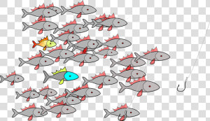 Shoal Of Fish Animated  HD Png Download