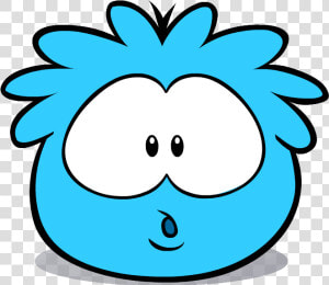 Blue Puffle Shocked   Club Penguin Blue Puffle  HD Png Download