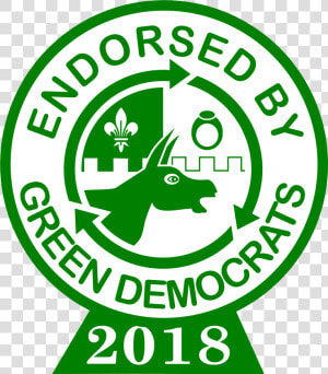 Green Dems 2018 Endorsement High res Color   Circle  HD Png Download