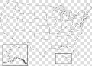 Blank Map Of The United States Labeled   United States Map No Names  HD Png Download