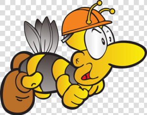 Transparent Bees Clipart   Worker Bee With Honey Vector  HD Png Download