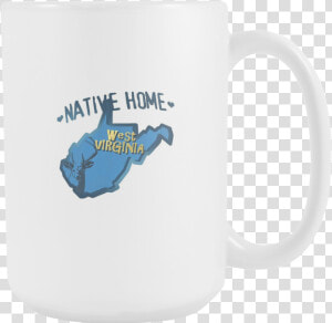 Love West Virginia State Native Home Map Outline 15oz   Coffee Cup  HD Png Download