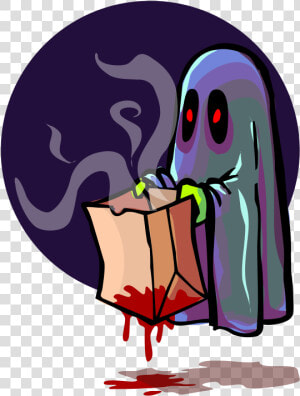 Scary Ghost Trick Or Treating  HD Png Download