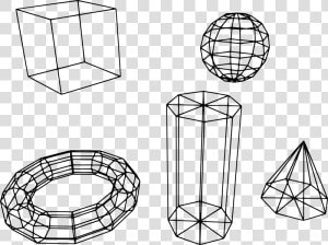 Wireframe Primitives  HD Png Download