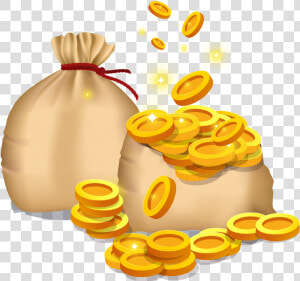 Coins Treasure Transparent Png Image Free Download   Bolsa De Dinero Png  Png Download