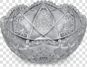 American Brilliant Period Cut Glass Bowl   Tiara  HD Png Download