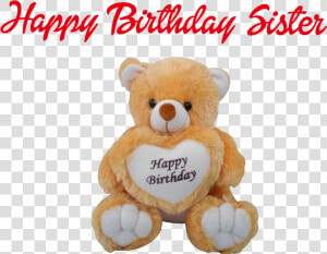 Happy Birthday Sister Png Clipart   Happy Birthday With Teddy  Transparent Png