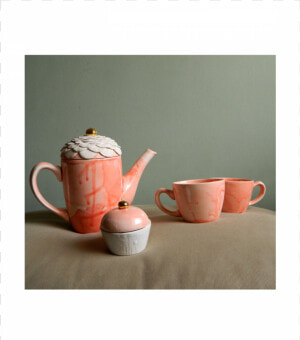 Delicate Flower Teapot And Tea Cups Set   Ceramic  HD Png Download