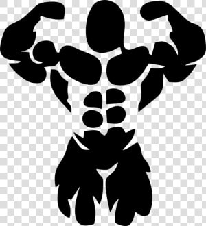 Silhouette monochrome Photography symbol   Bodybuilder Sticker For Bike  HD Png Download