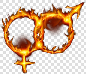 Flame Gender Symbol Fire Clip Art   Male Female Symbol Fire  HD Png Download