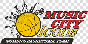 Music City Icons Bunker Labs Nashville   Basketball And Music Logo  HD Png Download