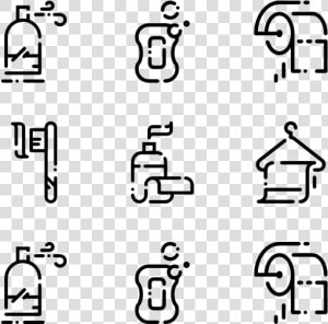 Linear Hygiene Elements   Toilet Icons  HD Png Download