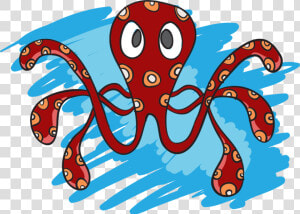 Organism art octopus   Octopus  HD Png Download