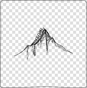 Mountains Of The Pnw Illustration   Sketch  HD Png Download