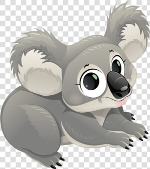 Koala Clipart Wombat   Kangaroo And Koala Cartoon  HD Png Download