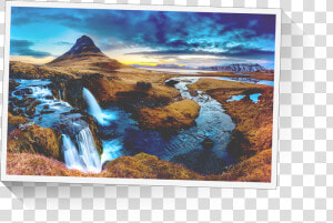 Clip Art Kirkjufell Waterfall   Iceland Wall Murals  HD Png Download