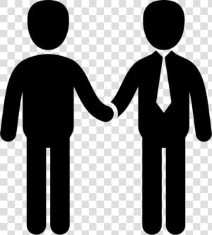 Businessmen Shake Hands   People Shaking Hands Icon  HD Png Download