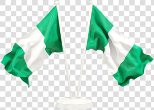 Two Waving Flags   Waving Nigerian Flag Png  Transparent Png