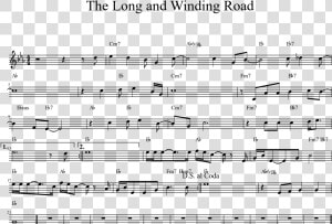 The Long And Winding Road Sheet Music 1 Of 1 Pages   Merry Christmas Mr Lawrence 피아노 악보  HD Png Download