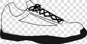 Transparent Footprints Clipart Black And White   Tennis Shoe Clip Art  HD Png Download