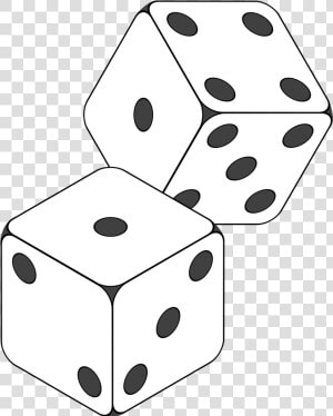 Number Dice Black And   Dice Clipart Black And White  HD Png Download