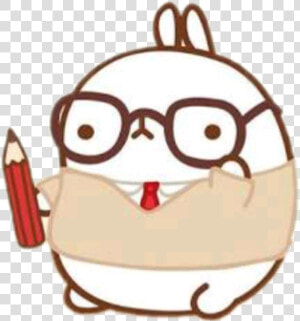 Molang Smart Clipart   Png Download   Molang In Glasses Transparent  Png Download