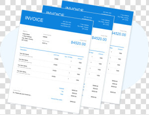 Multiple Blue Invoices Stacked   Paper  HD Png Download