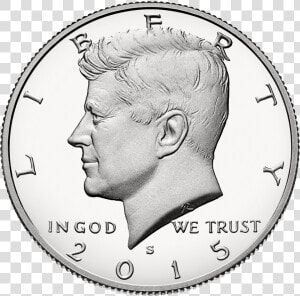 Us Half Dollar Obverse 2015   2018 Kennedy Half Dollar  HD Png Download