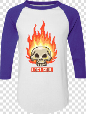 Flaming Skull   Skull   Shirt  HD Png Download