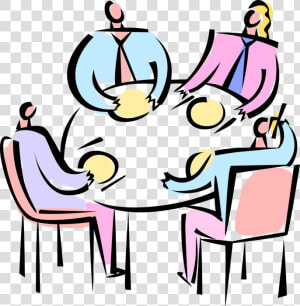 Vector Illustration Of Business Meeting And Discussion  HD Png Download