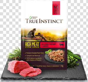 True Instinct High Meat Chicken Fillet With Grass fed   True Instinct High Meat Small Dogs  HD Png Download