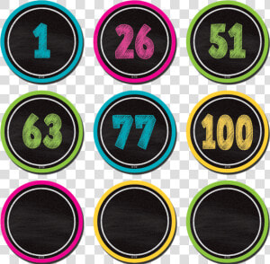 Chalkboard Brights Calendar Numbers  HD Png Download