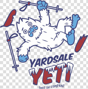 Ski Yard Sale Cartoon   Png Download   Yardsale Yeti  Transparent Png