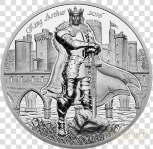   free Shipping For Usa  amp  Canada   King Arthur   Legends Of Camelot Silver 2 Oz Coin  HD Png Download