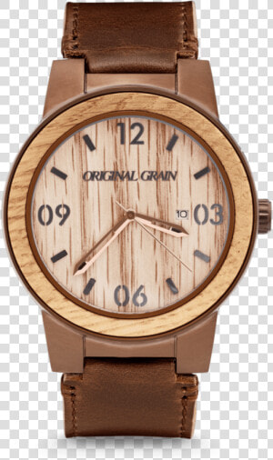 Whiskey Barrel Leather 47mm By Original Grain   Original Grain Whiskey Barrel Watch Black  HD Png Download