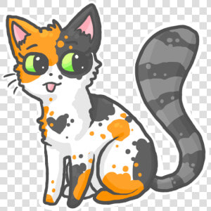 Cat Clipart Calico Cute   Draw A Calico Cat  HD Png Download