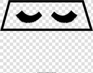 Fake Eyelashes Coloring Page   Eye Liner  HD Png Download