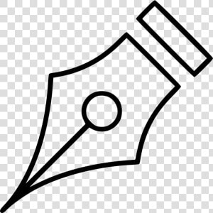 Nib Pen Pen Nib Writing Ink   Nib Black And White  HD Png Download