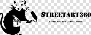 Street Art And Graffiti Magazine   Stencil Banksy  HD Png Download