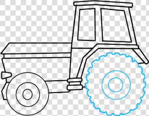 How To Draw Tractor   Tractor How To Draw  HD Png Download