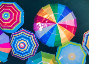 Beach Umbrella 101b Notecard   Circle  HD Png Download