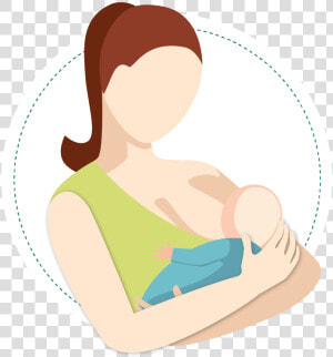 A Woman Breastfeeding An Infant   Png Download   Illustration  Transparent Png