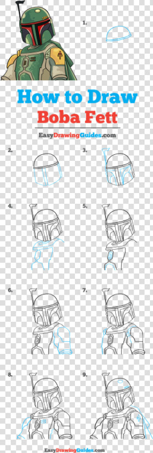 How To Draw Boba Fett   Halloween Drawing Ideas Step By Step  HD Png Download