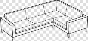 Transparent Back Of Couch Clipart   L Shaped Sofa Drawing Easy  HD Png Download