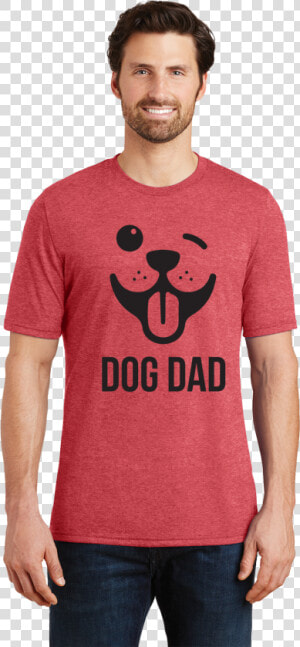 Dog Dad Winky Face Mens Scoop Neck   District Made Tri Blend  HD Png Download