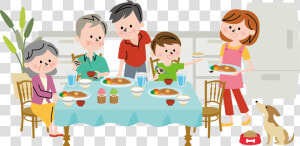 Clip Art Family Dinner Clipart   Transparent Family Dinner Clipart  HD Png Download