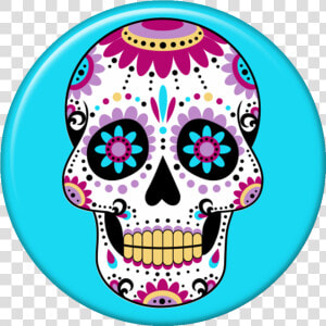 Pop Selfie Caveira Mexicana Azul   Mexican Skull  HD Png Download